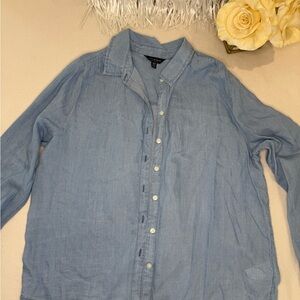Lucky Brand Light Blue Denim Button Down Shirt